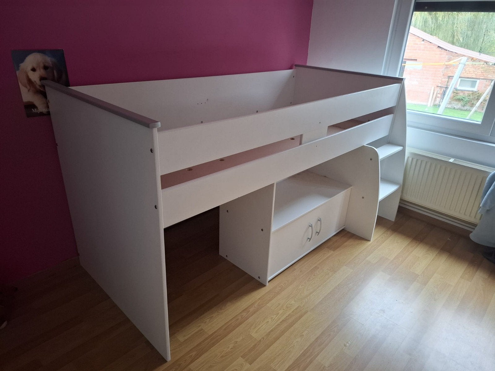 hoogslaper met uitschuifbaar bureau, Ophalen, Zo goed als nieuw, Hoogslaper