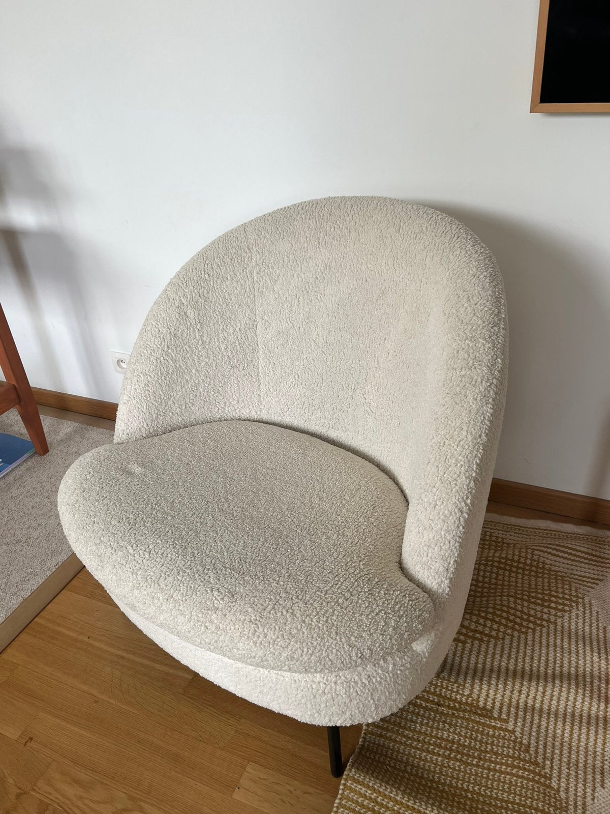 2 beige bouclette fauteuils | Maison du Monde, Ophalen, Zo goed als nieuw