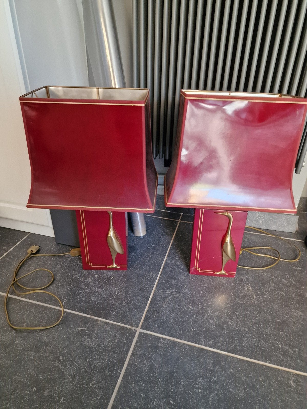 2 antieke  lampen te koop, Antiek en Kunst, Ophalen