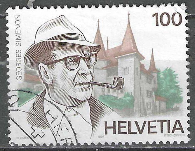 Zwitserland 1994 - Yvert 1463 - Georges Simenon (ST), Postzegels en Munten, Postzegels | Europa | Zwitserland, Gestempeld, Verzenden
