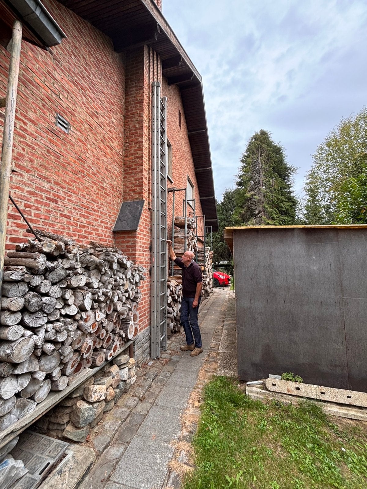 Echelle pro a coulisse 2x5m, Bricolage & Construction, Enlèvement, Utilisé, Échelle, 4 mètres ou plus