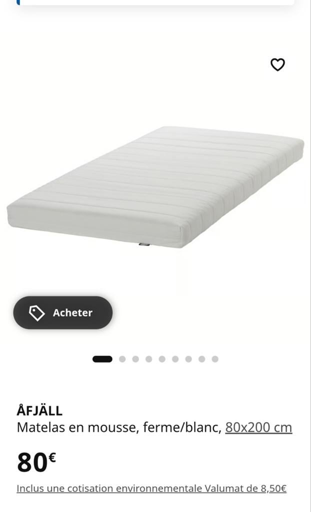 Matelas 80x200, Enlèvement
