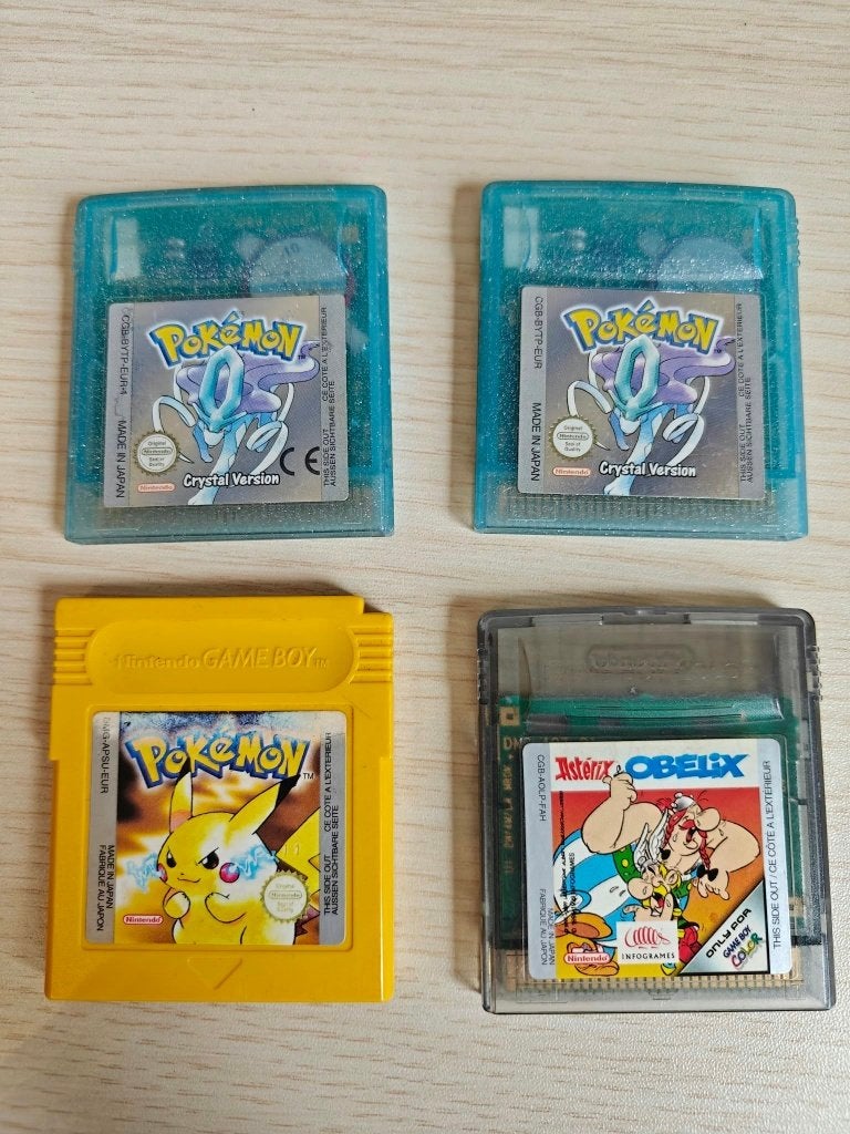 Pokémon Crystal (2x) & Pokémon Jaune pour Game Boy, 1 joueur, Comme neuf, Enlèvement, À partir de 7 ans