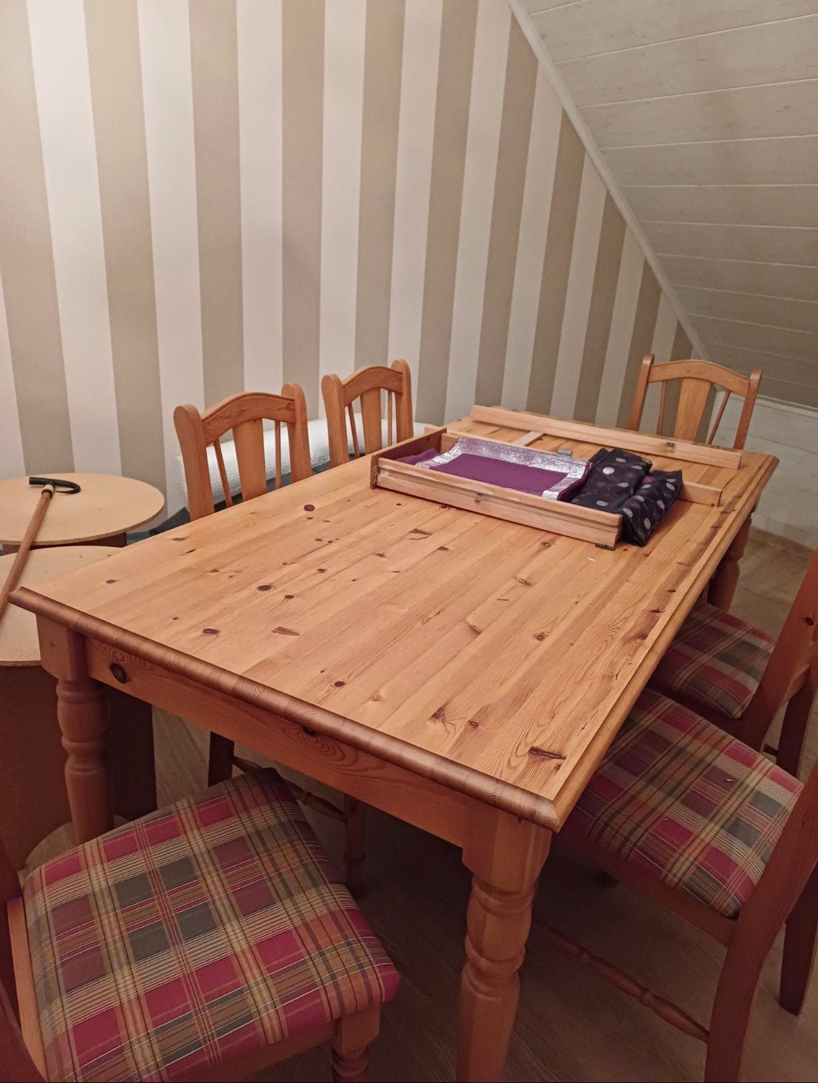 Eettafel met 6 stoelen, Ophalen, Gebruikt, 6 tot 8 stoelen