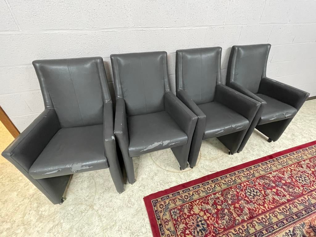 Fauteuil de table , 4 pièces, recouvrement en simili cuir, Maison & Meubles, Enlèvement, Utilisé