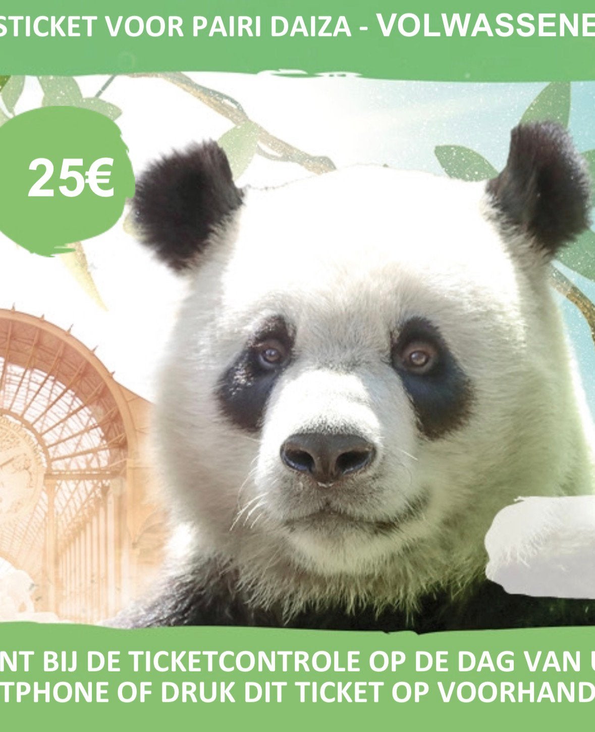 Pairi Daiza en Edenya op 8/09, Tickets en Kaartjes, Recreatie | Dierentuinen, Eén persoon, Ticket of Toegangskaart