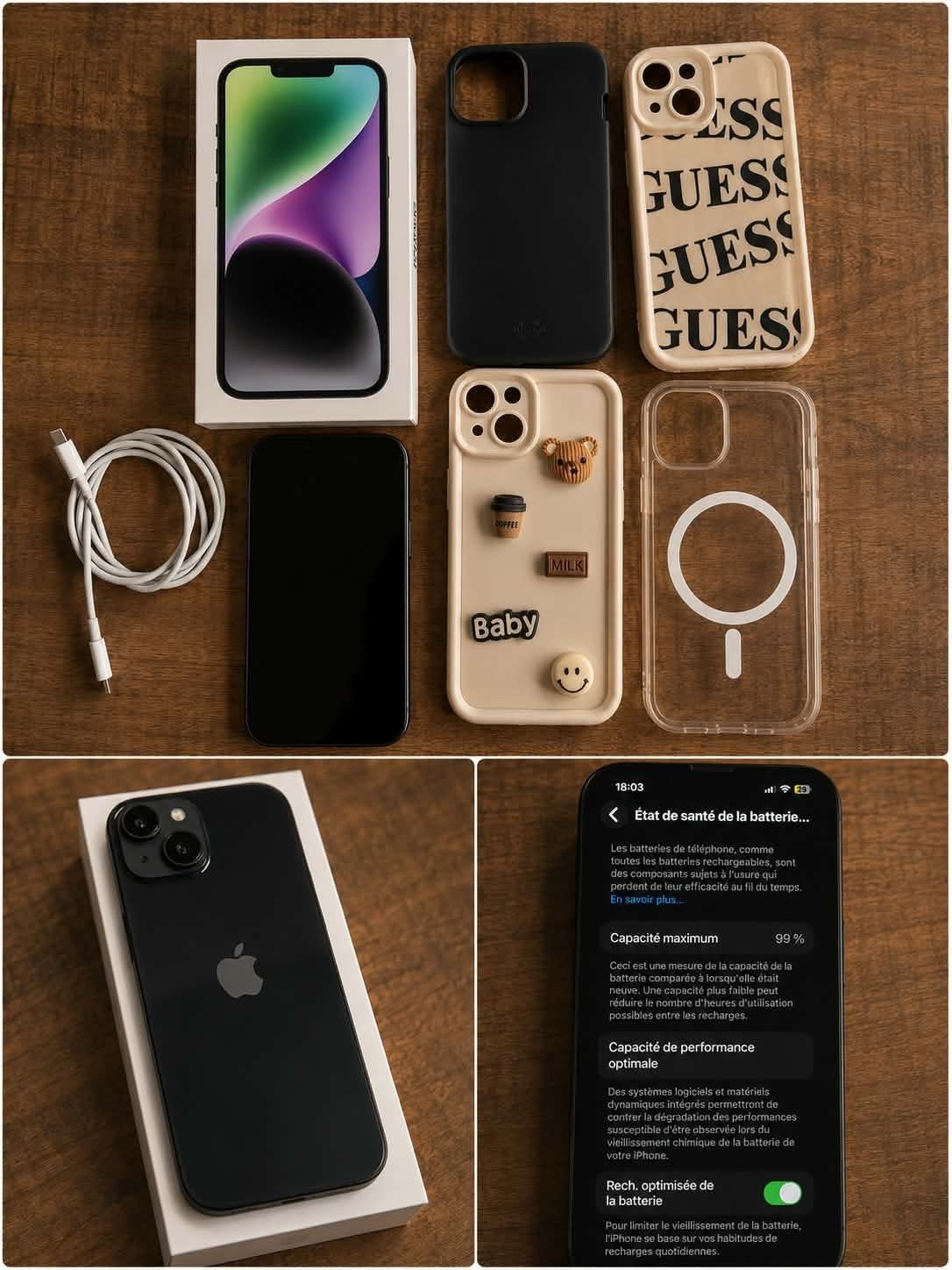 iPhone 14 128 GB, Ophalen, 99 %, 128 GB, Zwart