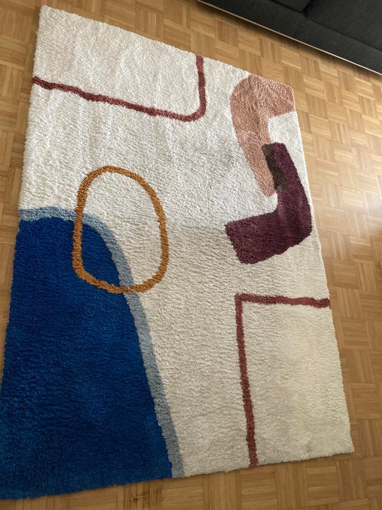 Tapijt maison du monde, Ophalen, Gebruikt, 100 tot 150 cm, Blauw