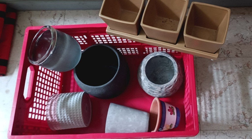 Set van 10 dekpotten en alles, Tuin en Terras, Ophalen of Verzenden, Gebruikt