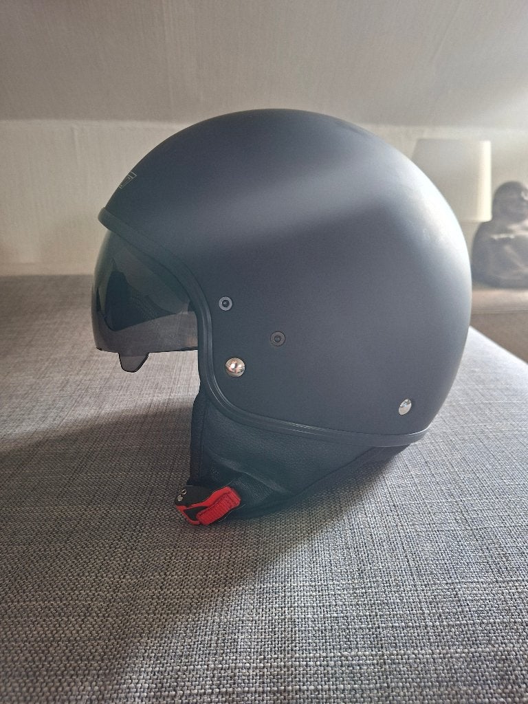 Mat zwarte jet helm Nieuw, Heren, Ophalen of Verzenden, Nieuw met kaartje, Overige merken