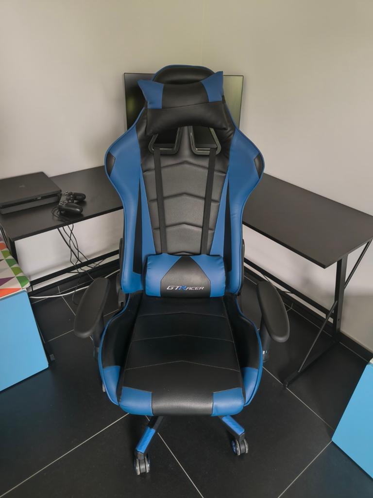 GTRACING Pro Series Gamestoel – Blauw/Zwart, Maison & Meubles, Chaises de bureau, Bleu, Enlèvement