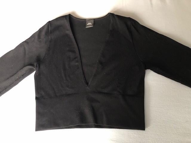Longsleeve Crop Top Urban Outfitters, Zwart, Maat 42/44 (L), Ophalen of Verzenden, Zo goed als nieuw