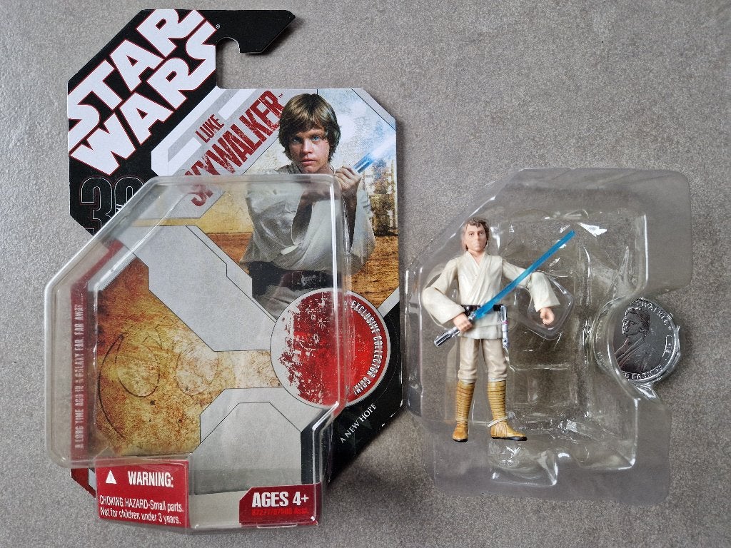 Star Wars Hasbro Luke Skywalker 30th Anniversary figurine, Enlèvement ou Envoi, Utilisé, Figurine