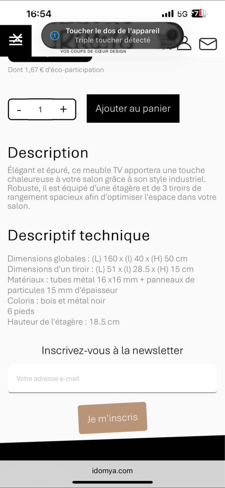 Meuble TV idomya, Maison & Meubles, Armoires | Mobilier de télévision, Enlèvement, Neuf