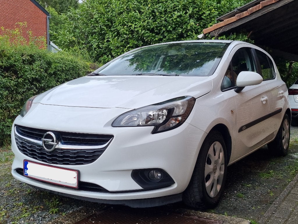 Opel Corsa 1.0 Turbo Enjoy (2016), lage kilometerstand, Auto's, Dealer onderhouden, Stof, Wit, 5 deurs