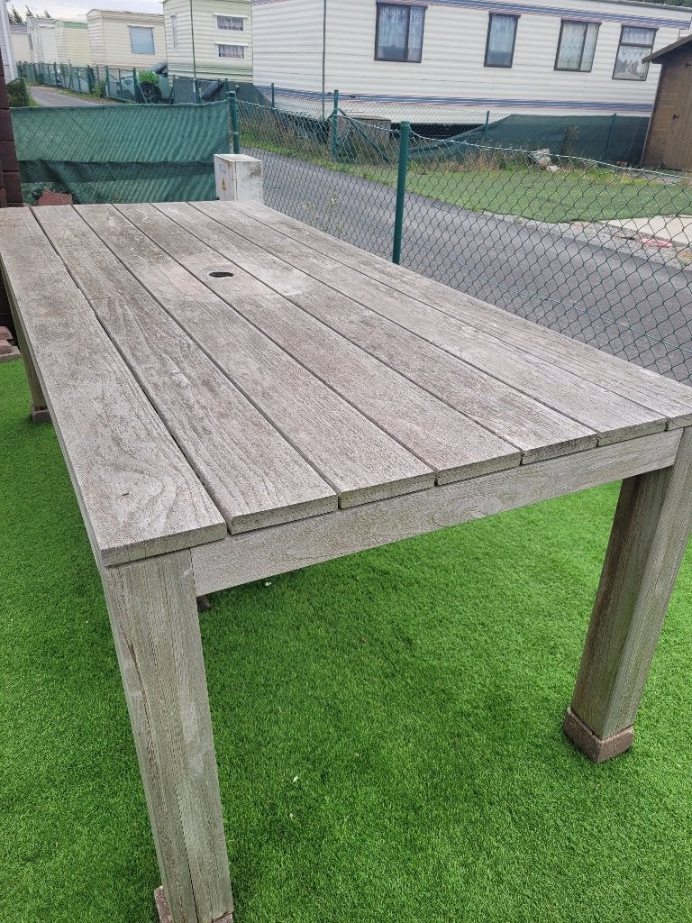 Tuintafel in teak, Ophalen, Gebruikt, Rechthoekig, Teakhout