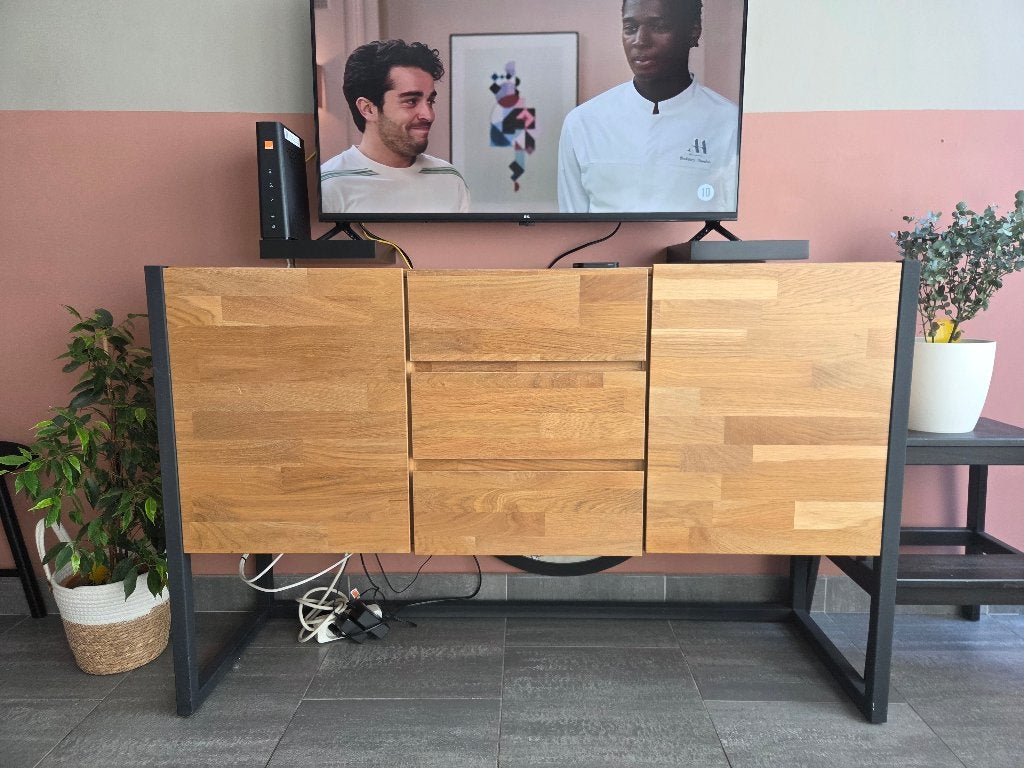 Buffet moderne en bois, Enlèvement, Utilisé, Métal, Avec tablette(s)