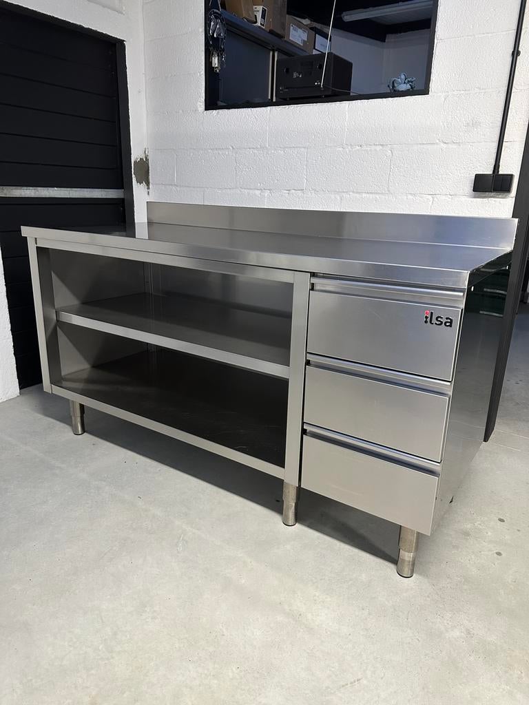 Zeer nette rvs tafel met schuiven, Zakelijke goederen, Ophalen
