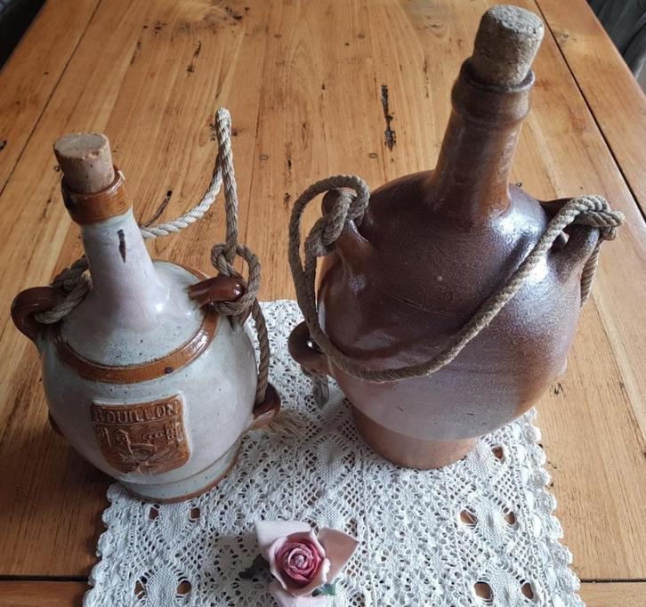 Gres kruik met touw, Willy Biron, Belgie, Bouillon, mancave, Antiquités & Art, Enlèvement ou Envoi
