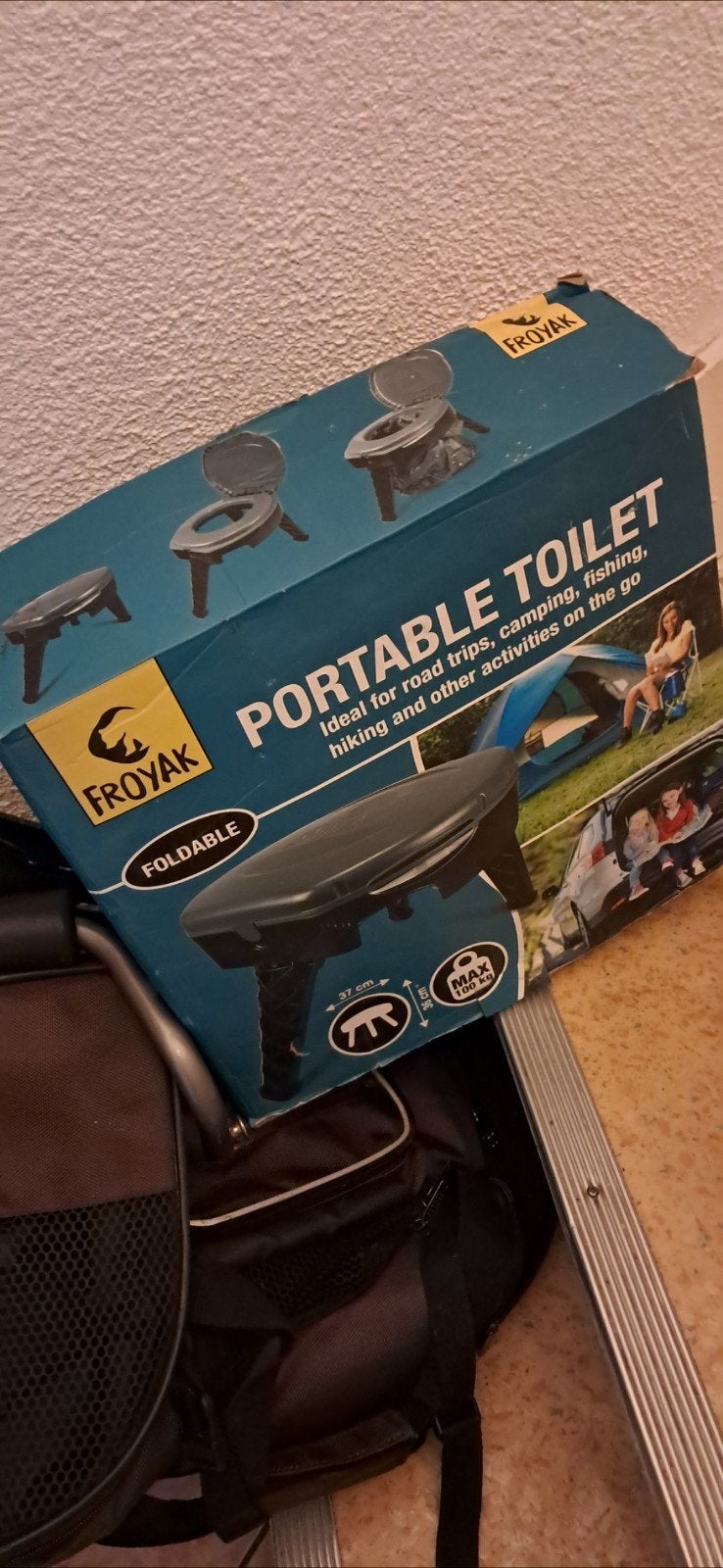 NIEUW draagbaar plastic toilet, kan 100 kg dragen, Ophalen