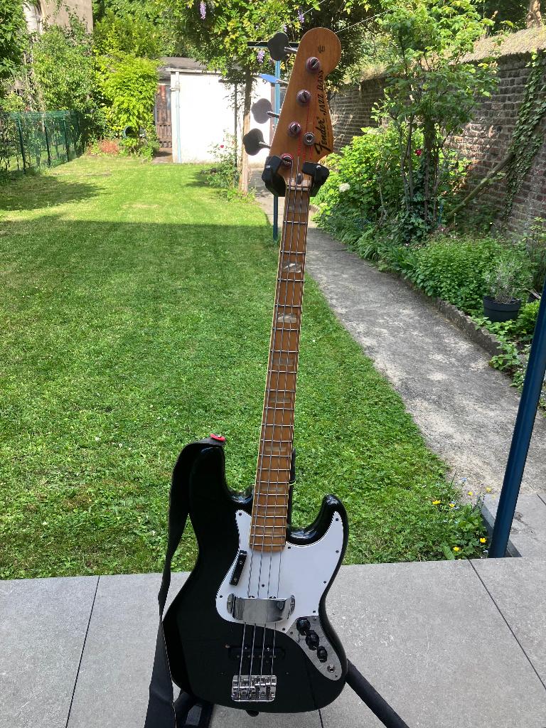 Fender Jazz bass 1975 Black, Enlèvement, Utilisé, Électrique