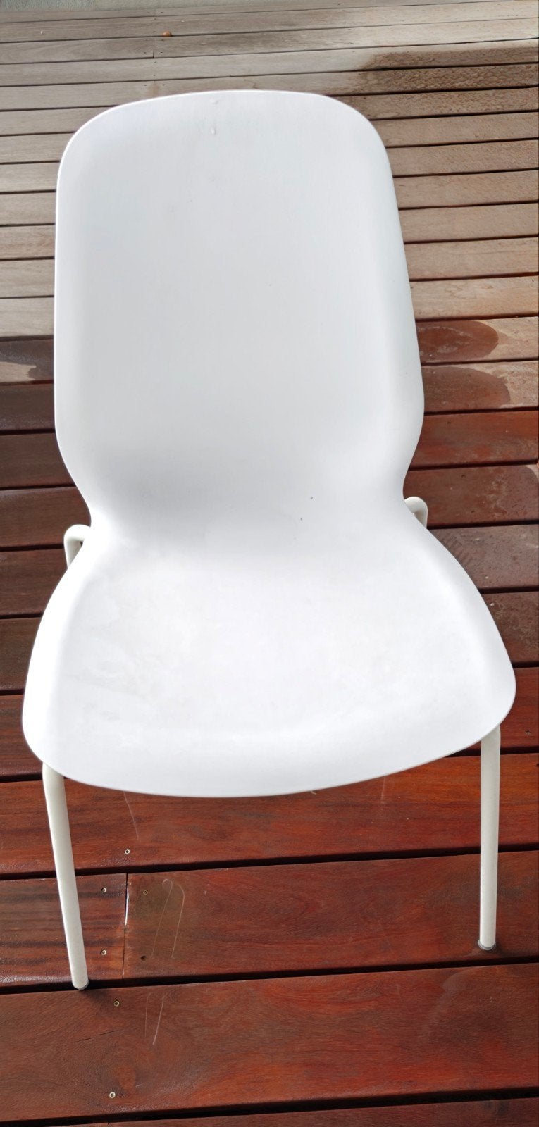 Chaise IKEA LEIFARNE blanche lot de 2, Maison & Meubles, Chaises, Deux, Enlèvement, Utilisé, Métal