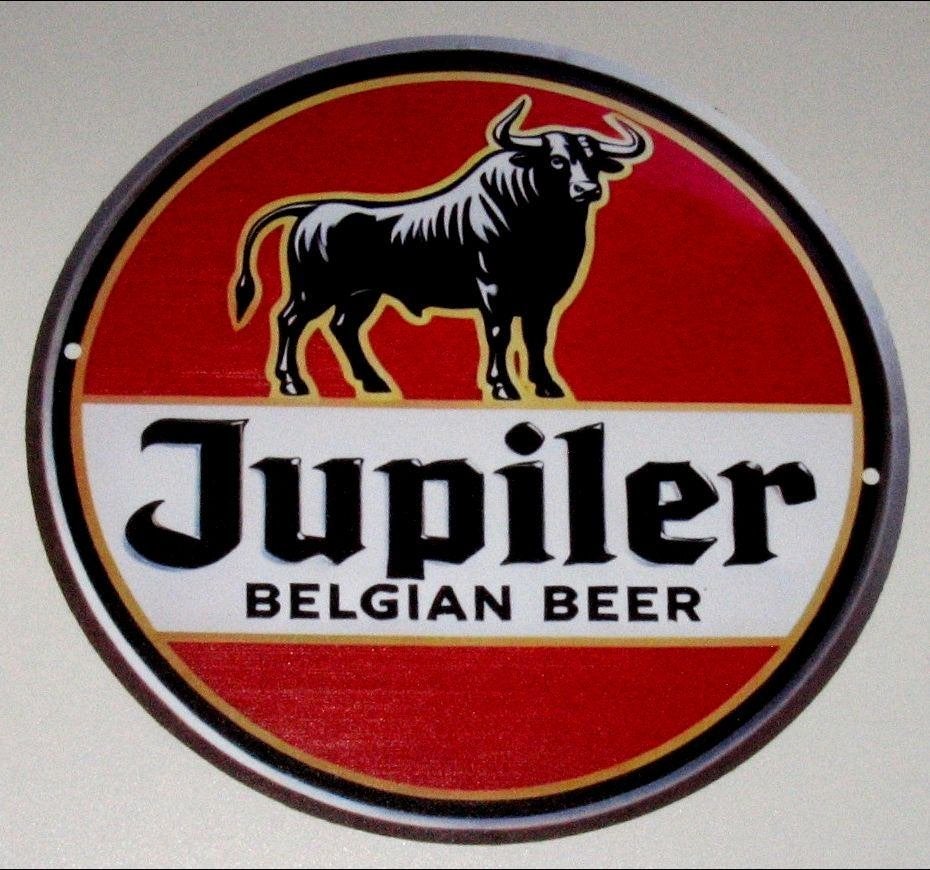 JUPILER BIER : Metalen Bord Rond - Jupiler Belgian Beer, Verzamelen, Biermerken, Verzenden, Nieuw, Reclamebord, Plaat of Schild