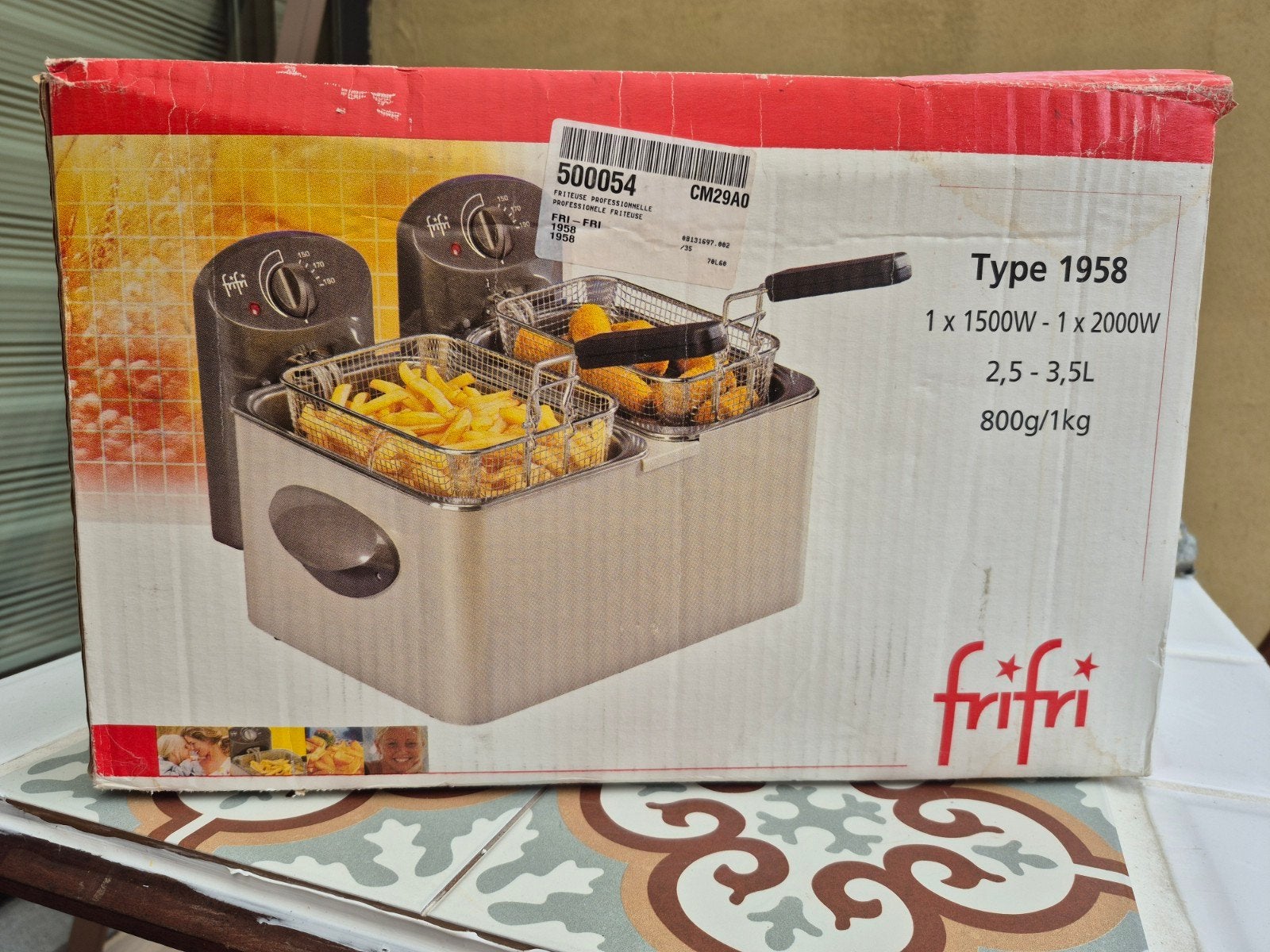Friteuse double, Electroménager, Friteuses, Neuf, 2 à 3 litres, Friteuse duo, Pan intérieur amovible, Enlèvement