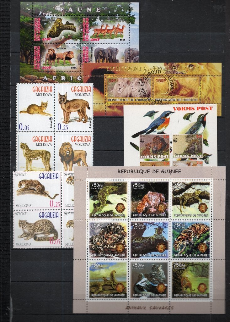collection de blocs de tigres très frais 65 pièces, Enlèvement ou Envoi, Affranchi, Animal et Nature