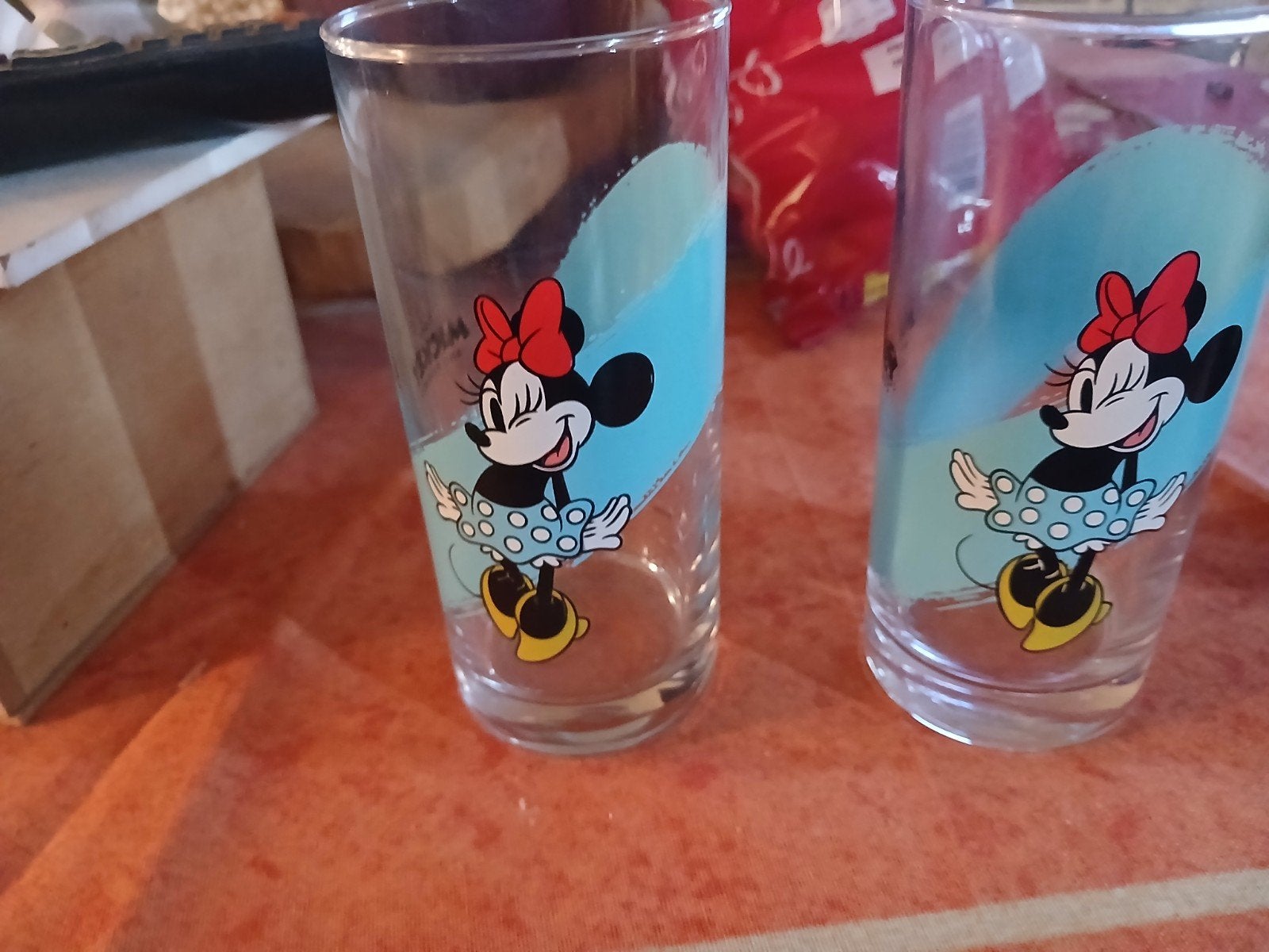 2 glazen mickey mouse, Verzamelen, Ophalen, Nieuw