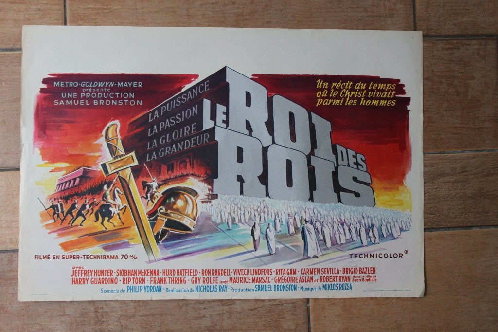 filmaffiche King Of Kings 1961 filmposter, Rechthoekig Liggend, Ophalen of Verzenden, Zo goed als nieuw, A1 t/m A3