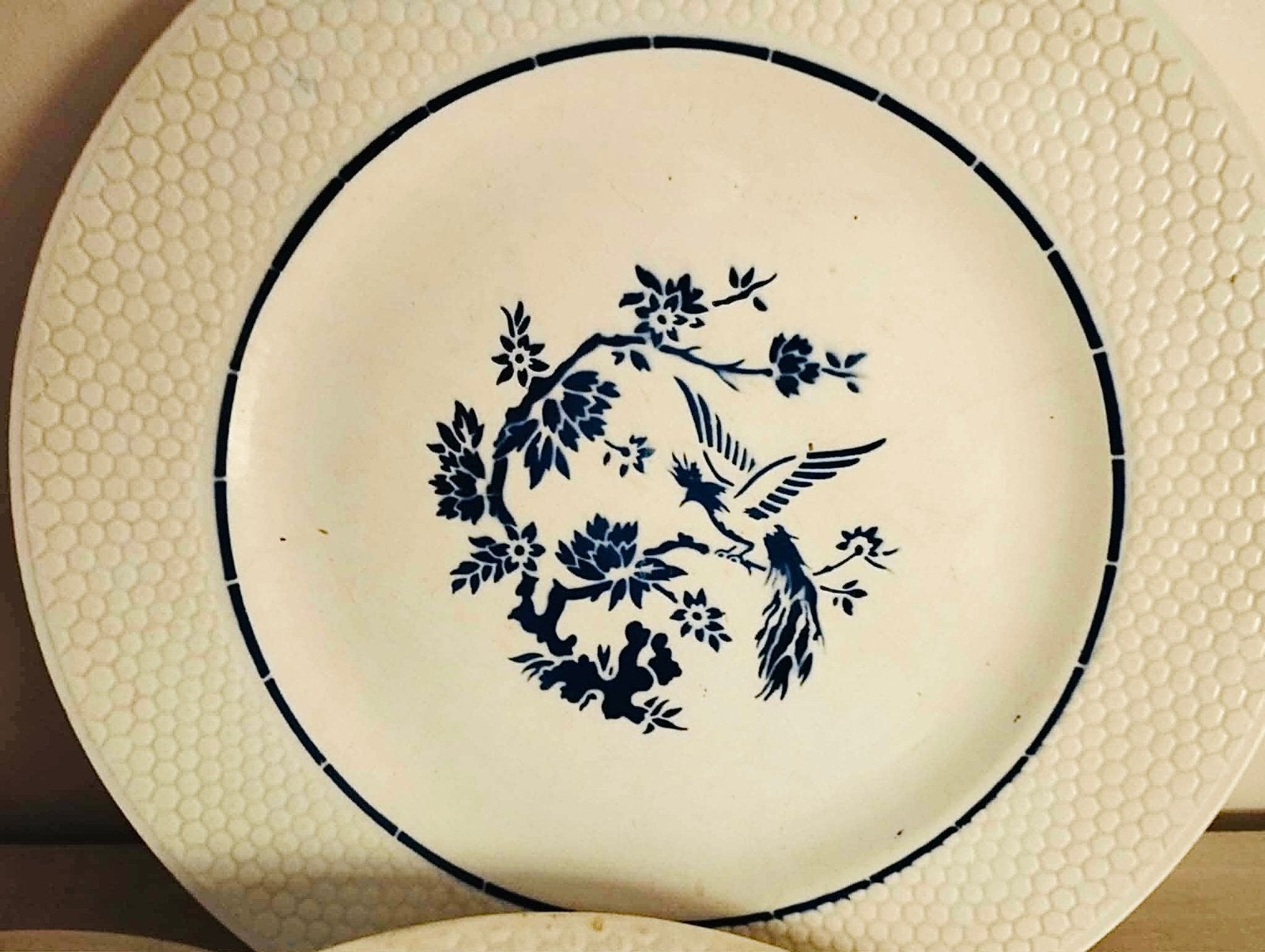 Set van 4 borden van L'Amandinoise in Saint-Amand-les-Eaux., Huis en Inrichting, Woonaccessoires | Onderzetters, Ophalen, Zo goed als nieuw