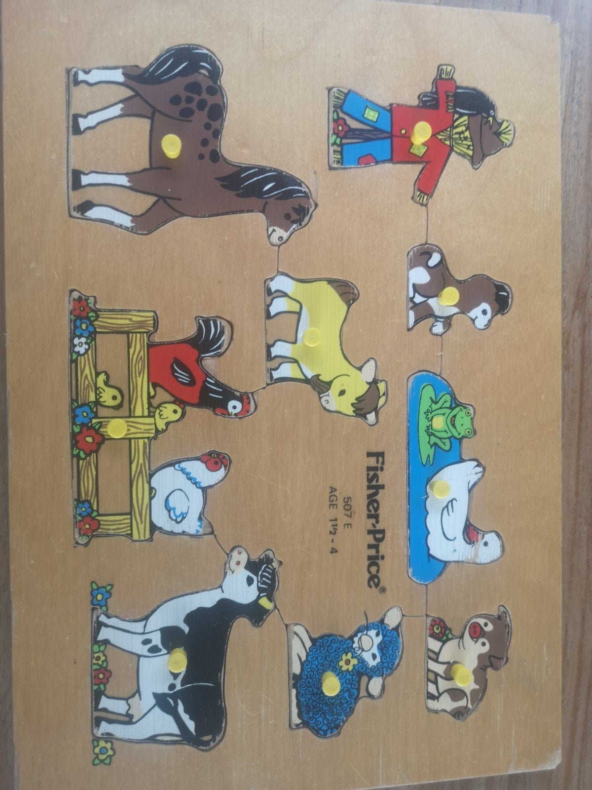 Houten puzzel van fisher price, Ophalen, 2 tot 4 jaar, Gebruikt, Van hout