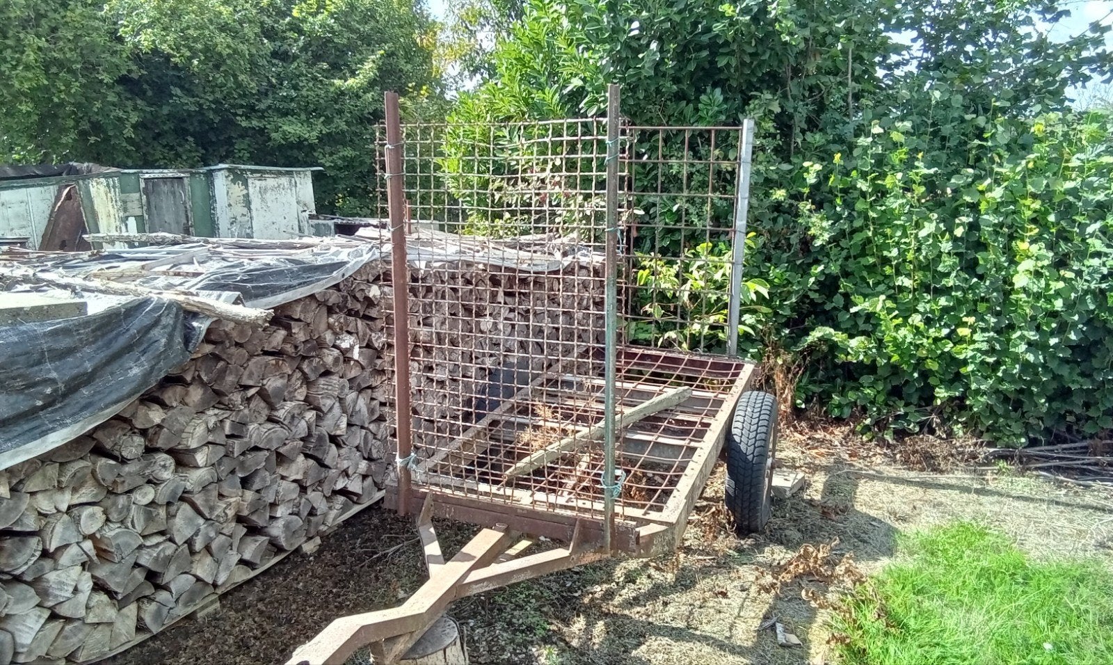 remorque à bois, Enlèvement