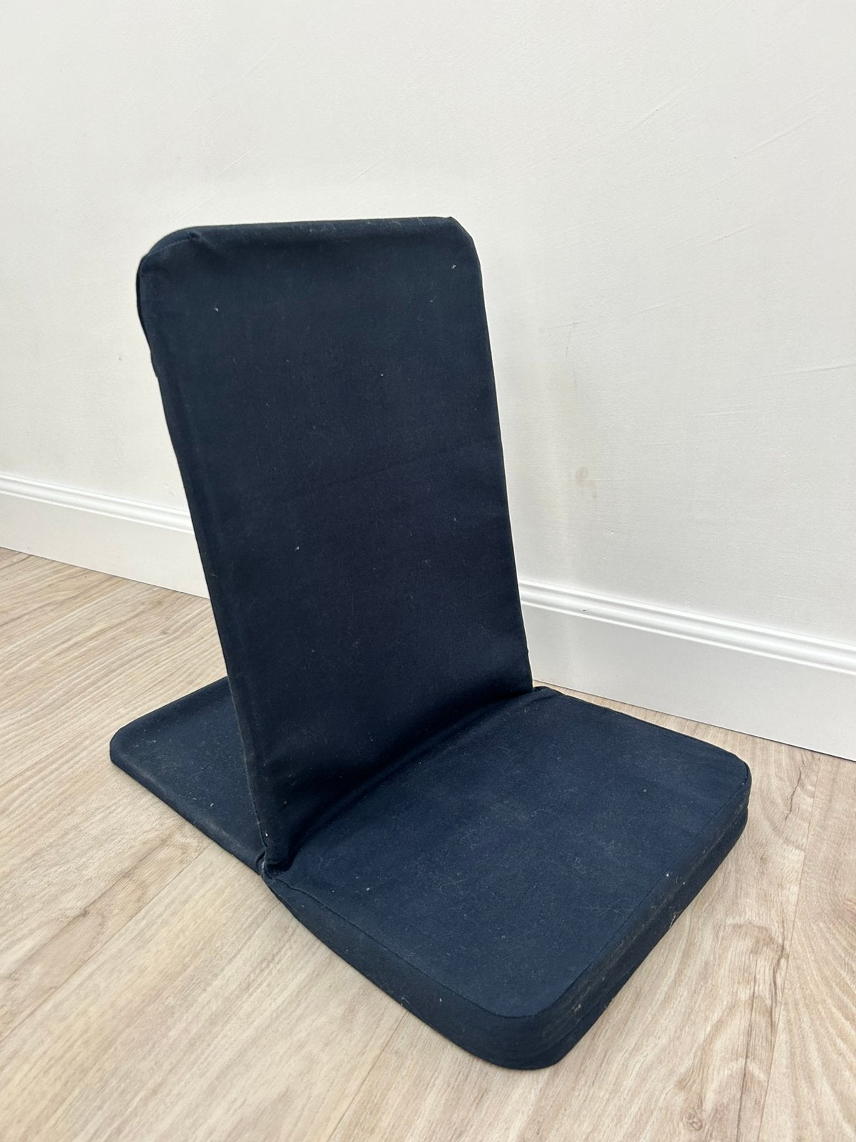 Meditatiestoel / vloerstoel met rugsteun – donkerblauw, Ophalen of Verzenden, Zo goed als nieuw, Stof