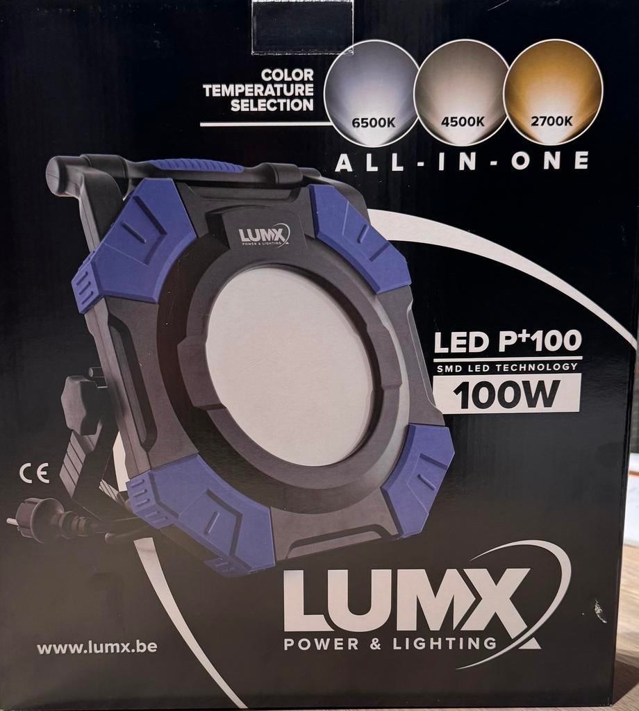 Lumx LED P+100 Bouwlamp - 100W met Kleurtemperatuur Selectie, Ophalen, Nieuw, 50 tot 200 watt, Lamp