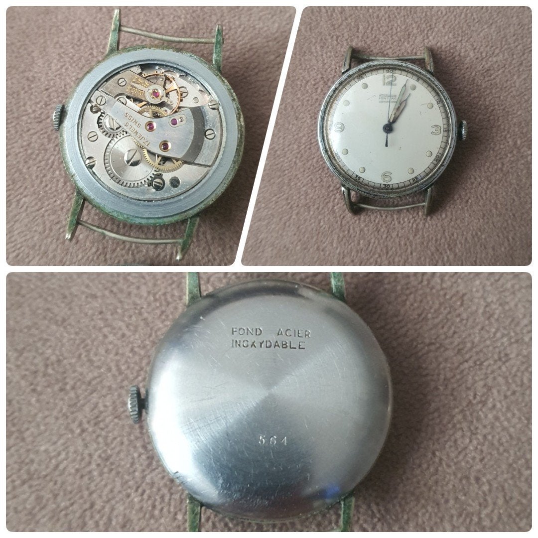 Montre Pontiac Vintage, Enlèvement ou Envoi, Utilisé, Acier, Montre-bracelet