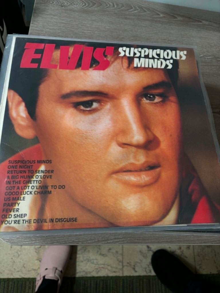 Elvis lp, Suspicious minds, Engelse persing, voor 5 euro., Gebruikt, Ophalen of Verzenden, 12 inch, Inclusief binnenhoes