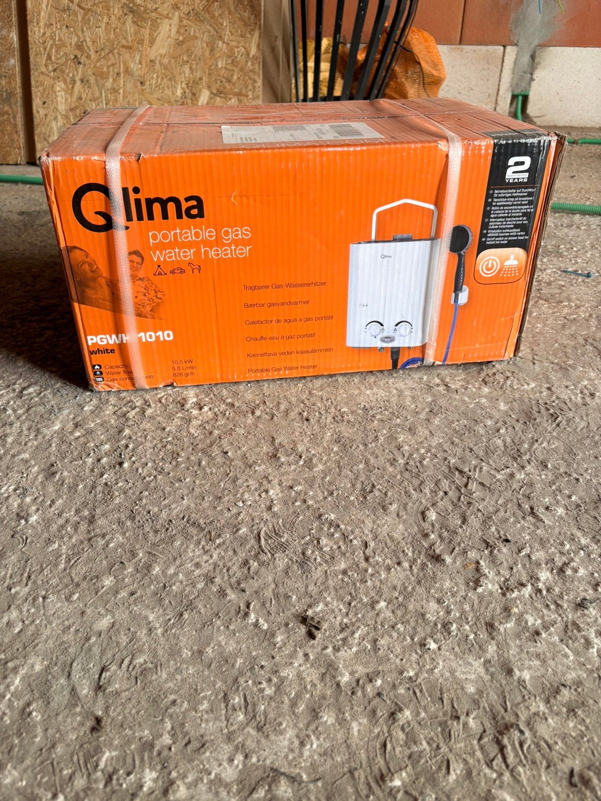 Qlima PGWH1010 mobiele geiser, Ophalen, Minder dan 3 jaar oud, Minder dan 20 liter, Propaan of Butaan
