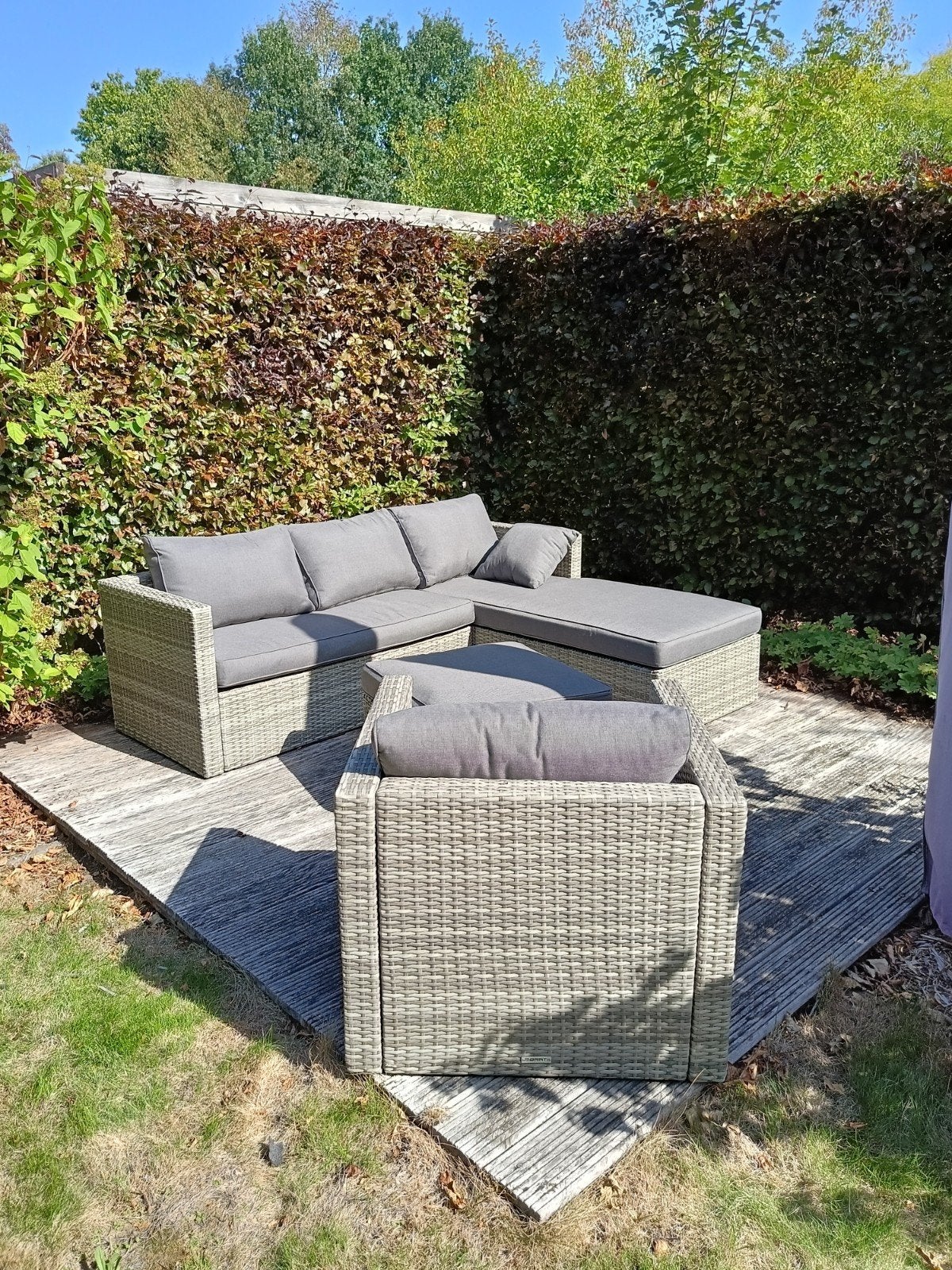 rotan loungeset, Tuin en Terras, Ophalen, 5 zitplaatsen, Gebruikt, Rotan