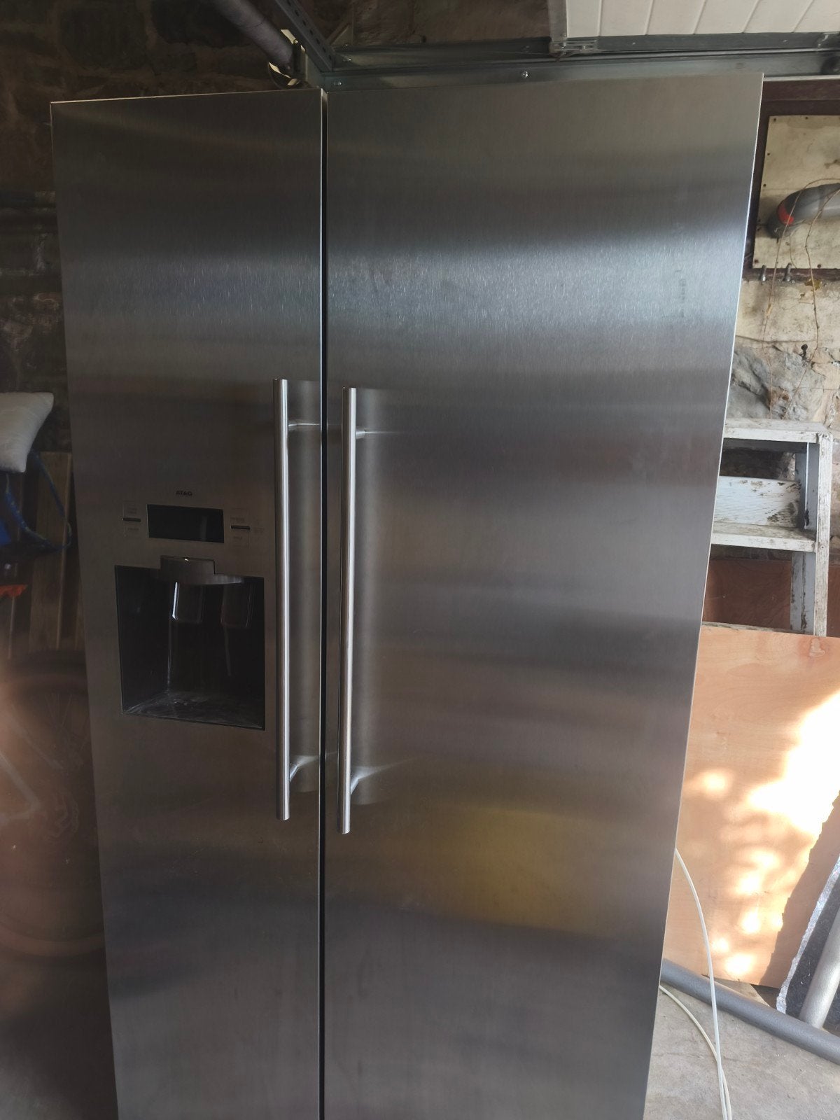 Frigo américain ATAG Side-by-Side inox – 510 L – distributeu, Electroménager, 160 cm ou plus, Enlèvement, Utilisé, 200 litres ou plus