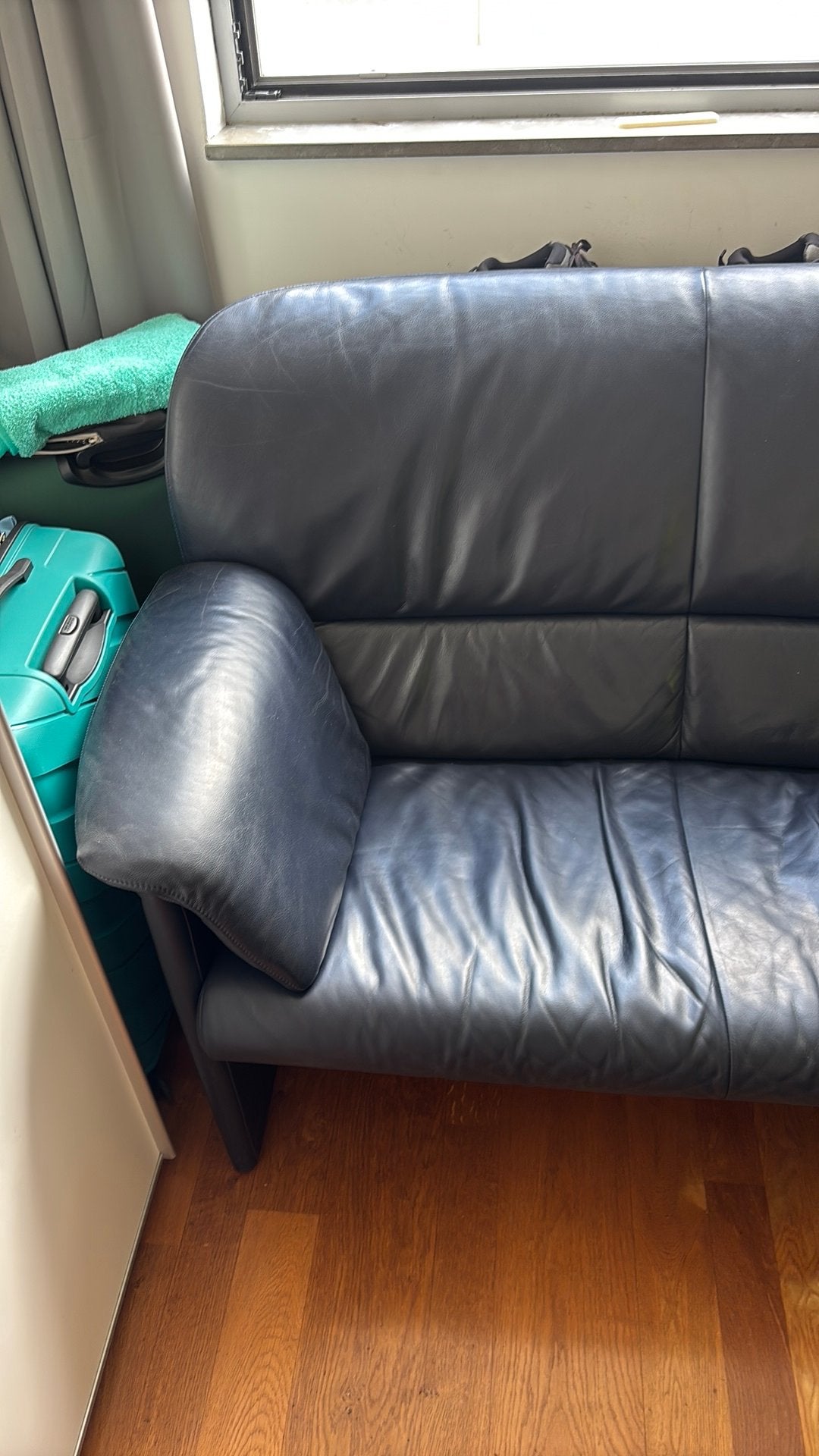 Jori 2 zit en 3 zit donker blauw, Ophalen, Gebruikt, Overige maten, 150 tot 200 cm