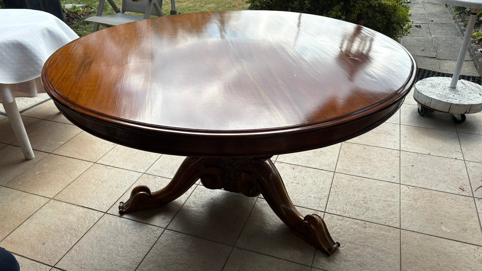 louis philippe Eettafel, Ophalen, Rond, 200 cm of meer, Vijf personen of meer