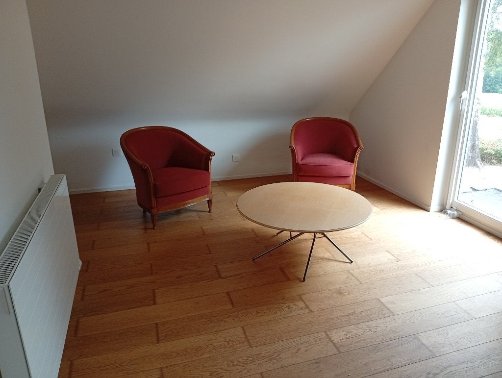 Belle paire de fauteuils, 75 à 100 cm, Bois, Enlèvement, Utilisé