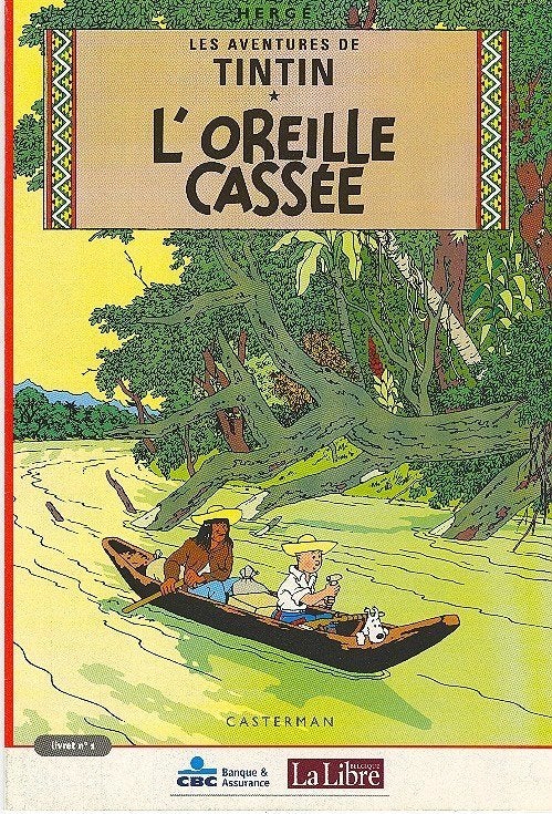 Tintin BD publicitaire  l’oreille cassée ~ La Libre 09/2002, Enlèvement ou Envoi, Tintin, Comme neuf, Livre ou Jeu