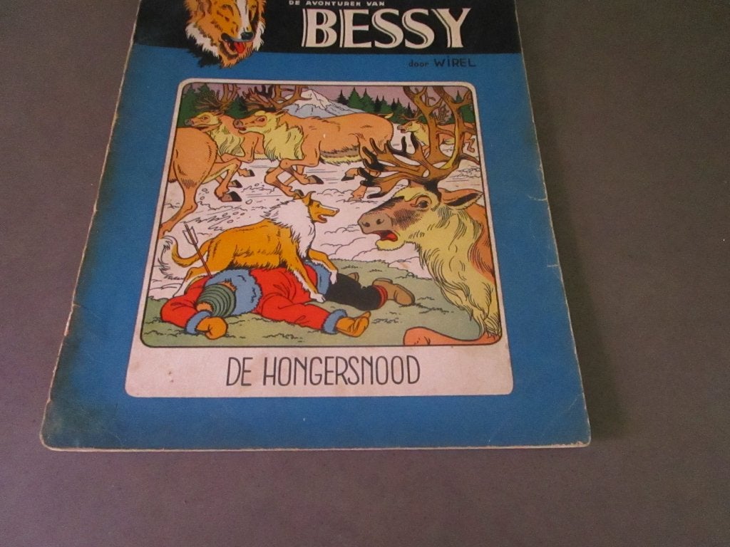 Bessy - De hongersnood - 1e druk 1957, Gelezen, Wirel, Eén stripboek, Ophalen of Verzenden