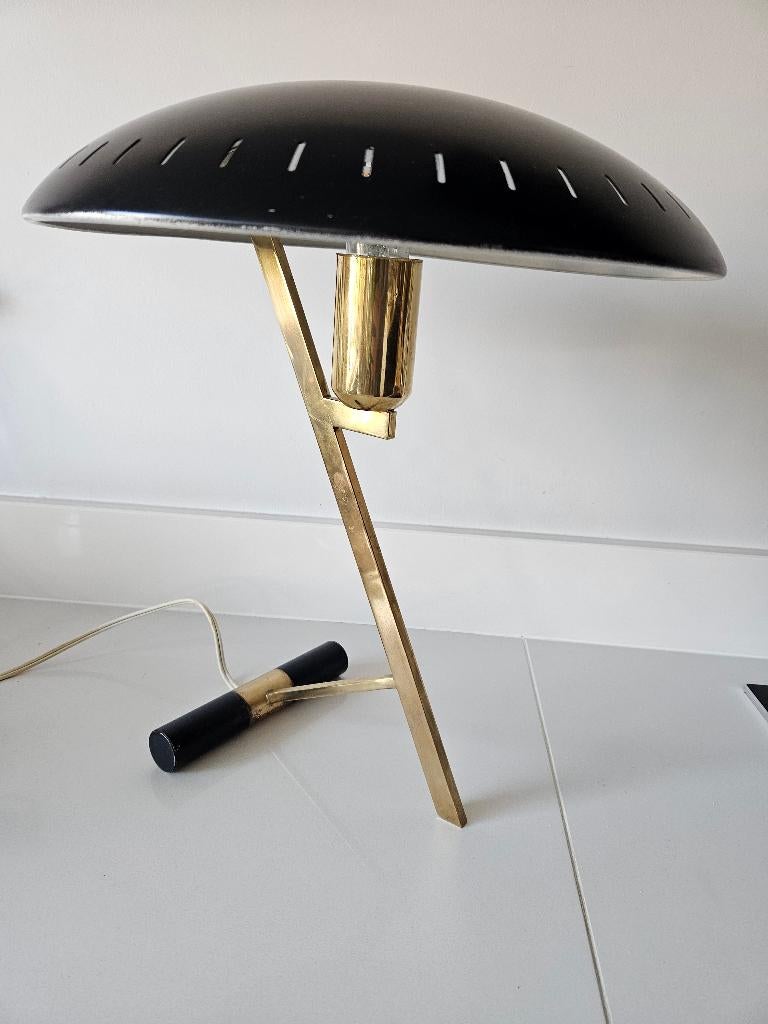 Lampe de table Louis Kalff Model-Z Decora '50, Moins de 50 cm, Enlèvement ou Envoi, Métal, Mid Century
