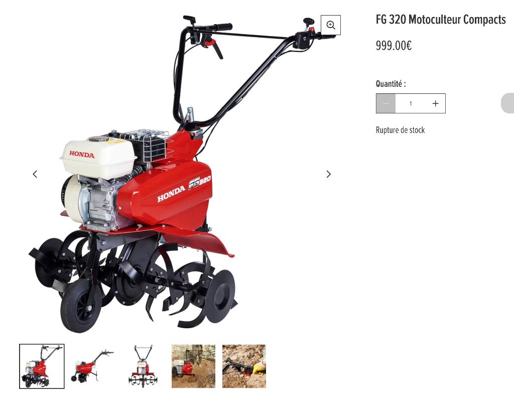 Motoculteur HONDA FG 320 neuf / jamais utilisé, Enlèvement, Neuf, Autres types, Honda