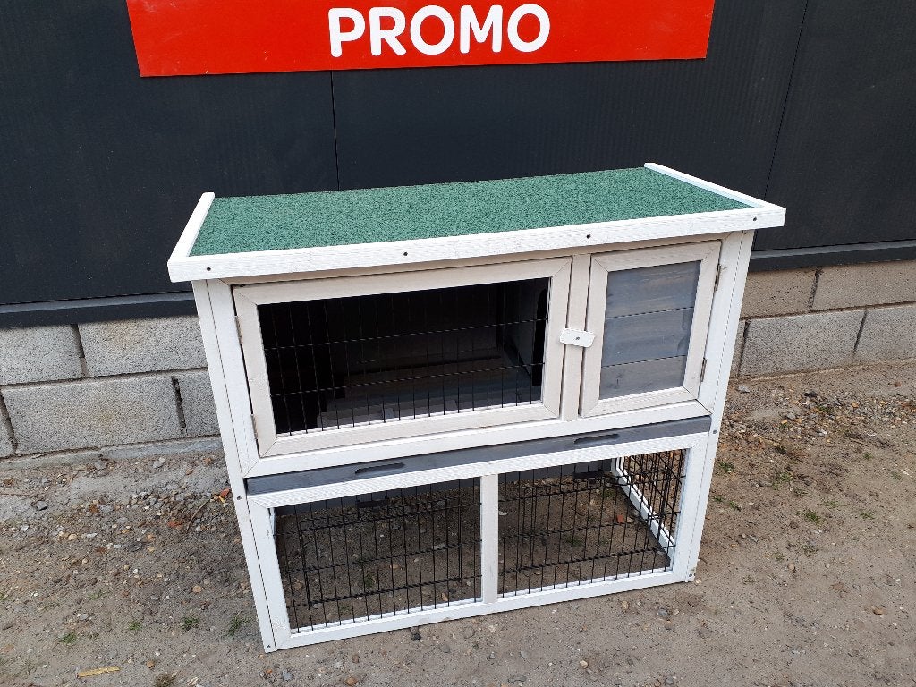 konijnenhok green met gazoncompartiment, Animaux & Accessoires, Rongeurs & Lapins | Cages & Clapiers, Neuf, Enlèvement