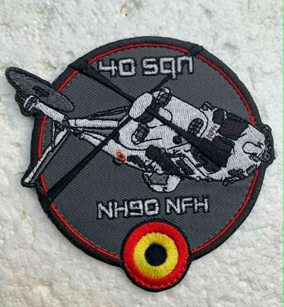 Luchtmacht, 40 SQN, NH90 NFH, Helicopter., Ophalen of Verzenden, Luchtmacht, Embleem of Badge